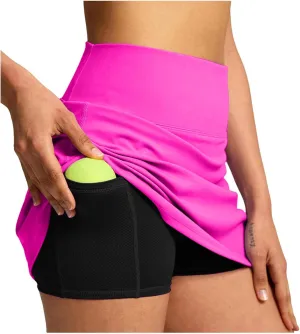 JiXiang Mini Skirt with Shorts High Waisted Tennis Skirts for Women with Pockets Golf High Waisted Inner Athletic Skorts