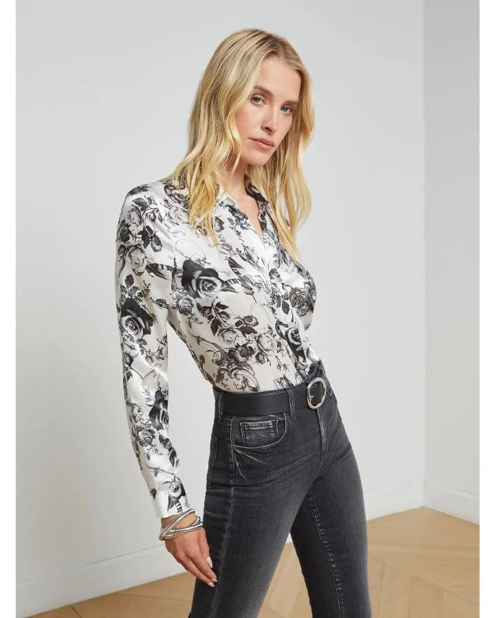 L'Agence Tyler Baroque Floral Blouse