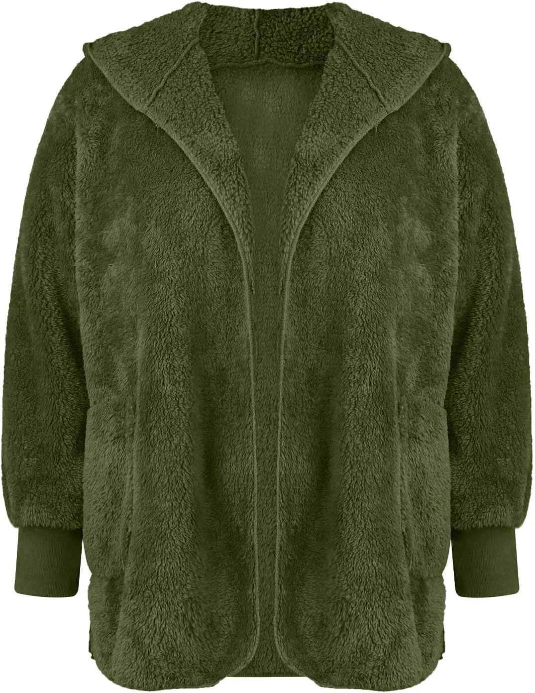 lcyhony Sherpa Fleece Jacket Women Oversized Trendy Lightweight Open Front Cardigans Soft Comfy Blanket Hoodie Winter Clothes