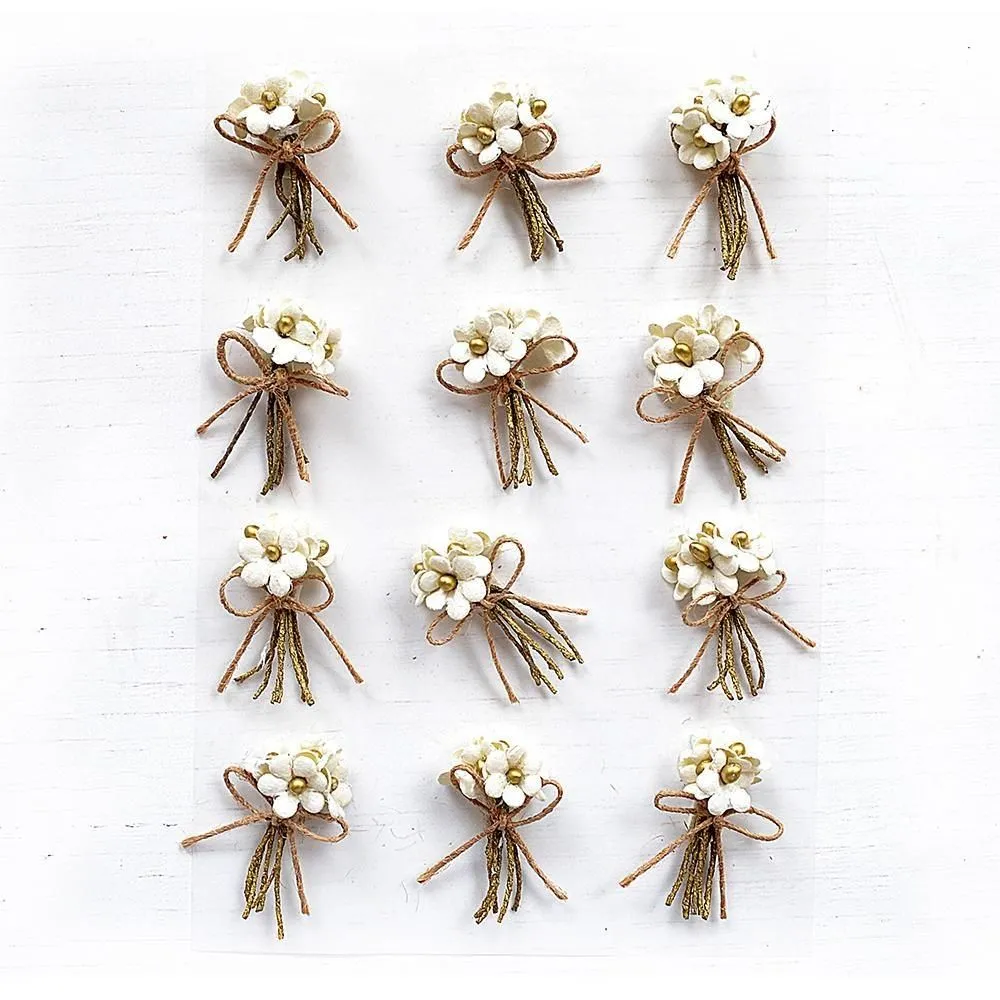 Little Birdie Paper Bouquet - Shabby Chic 12/Pkg