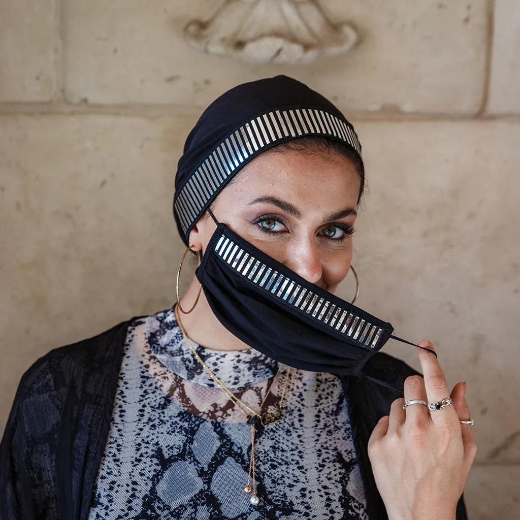 Lustrous Black Turban