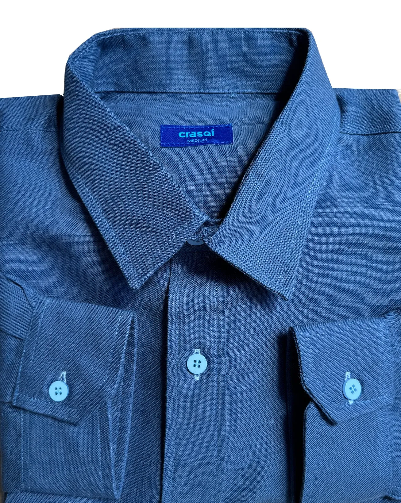 MALLORCA Linen Shirt - Classic Blue/Baby Blue