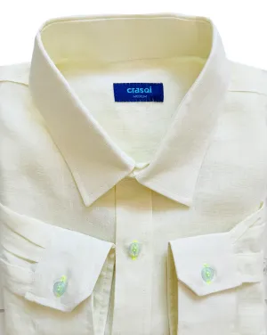 MALLORCA Linen Shirt - Light Yellow/Neon Yellow