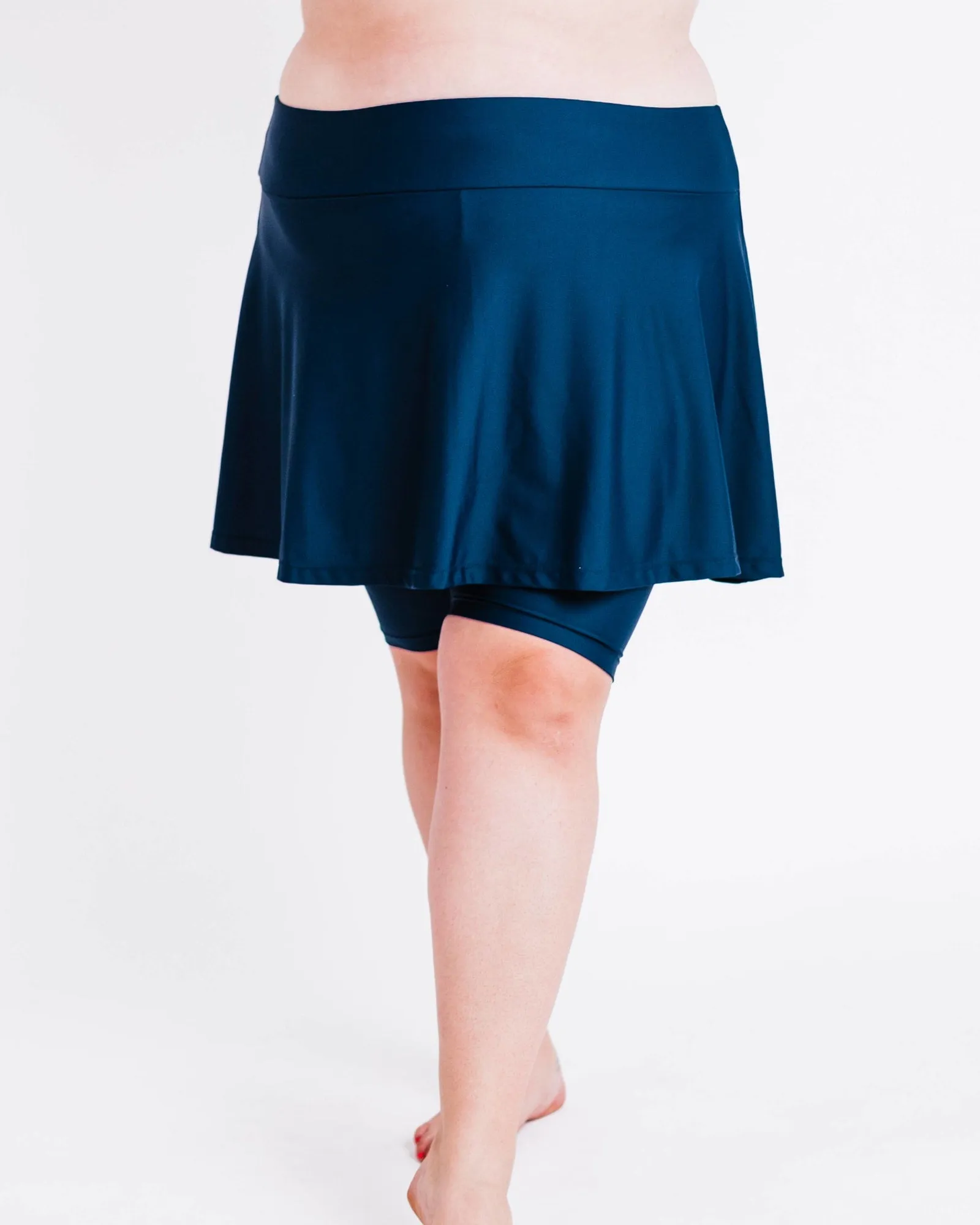Midi Swim Skort | Navy