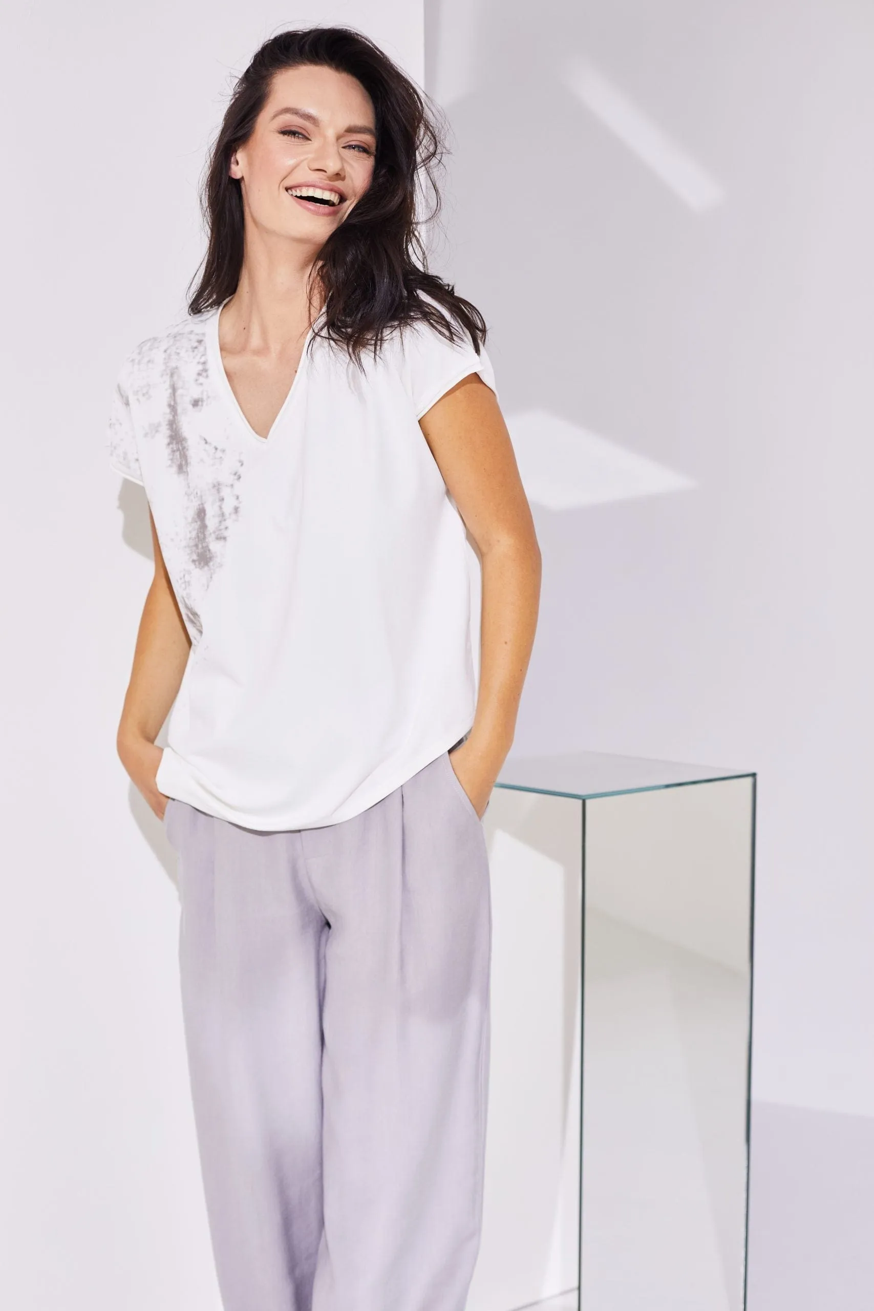 NAYA Print Shoulder Knit