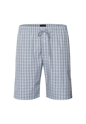 Night And Day Drawstring Cotton and Linen Shorts | Sea Breeze Check 75117-3017