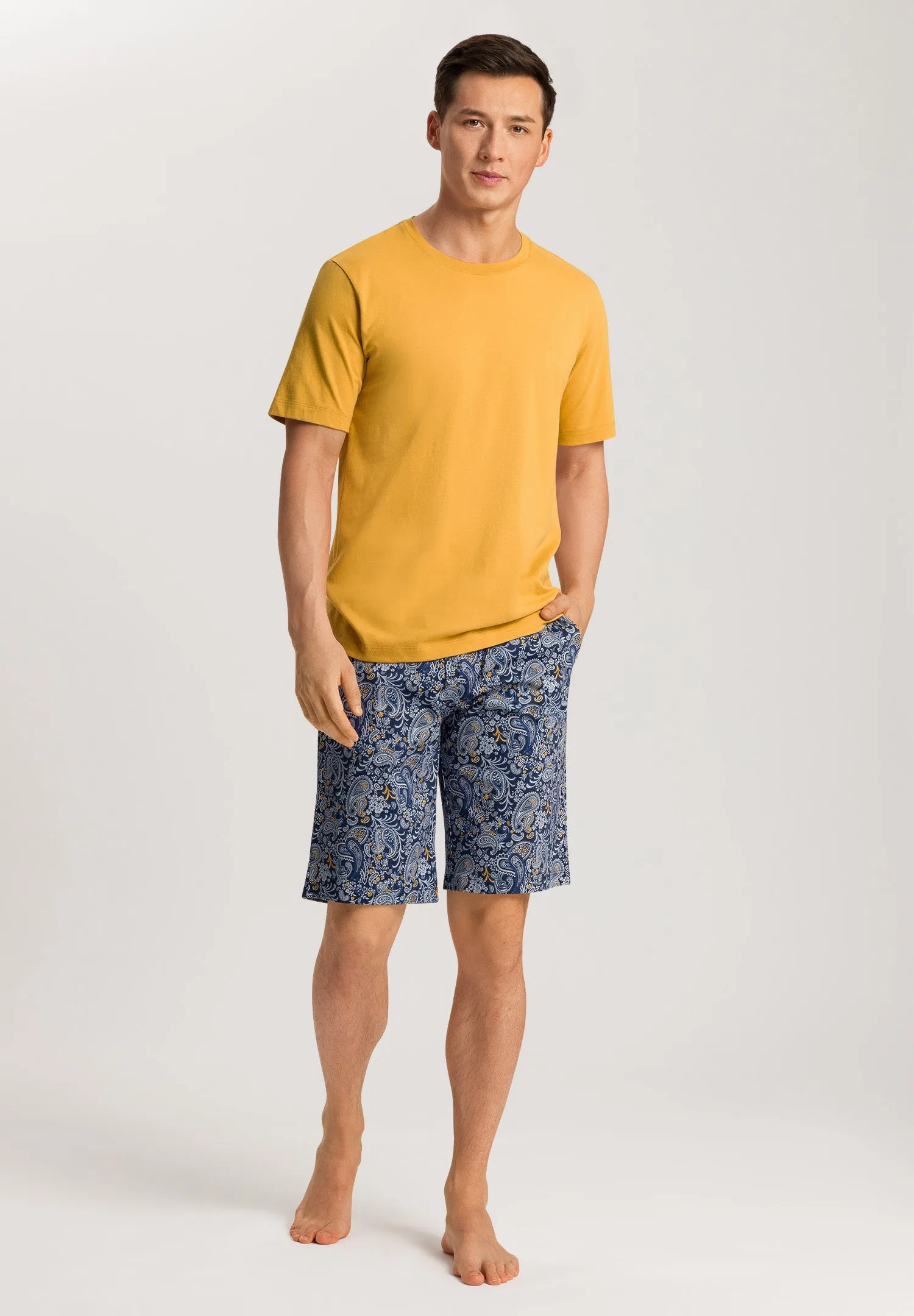 Night And Day Drawstring Cotton Shorts | Aquarelle Paisley 75513-2884