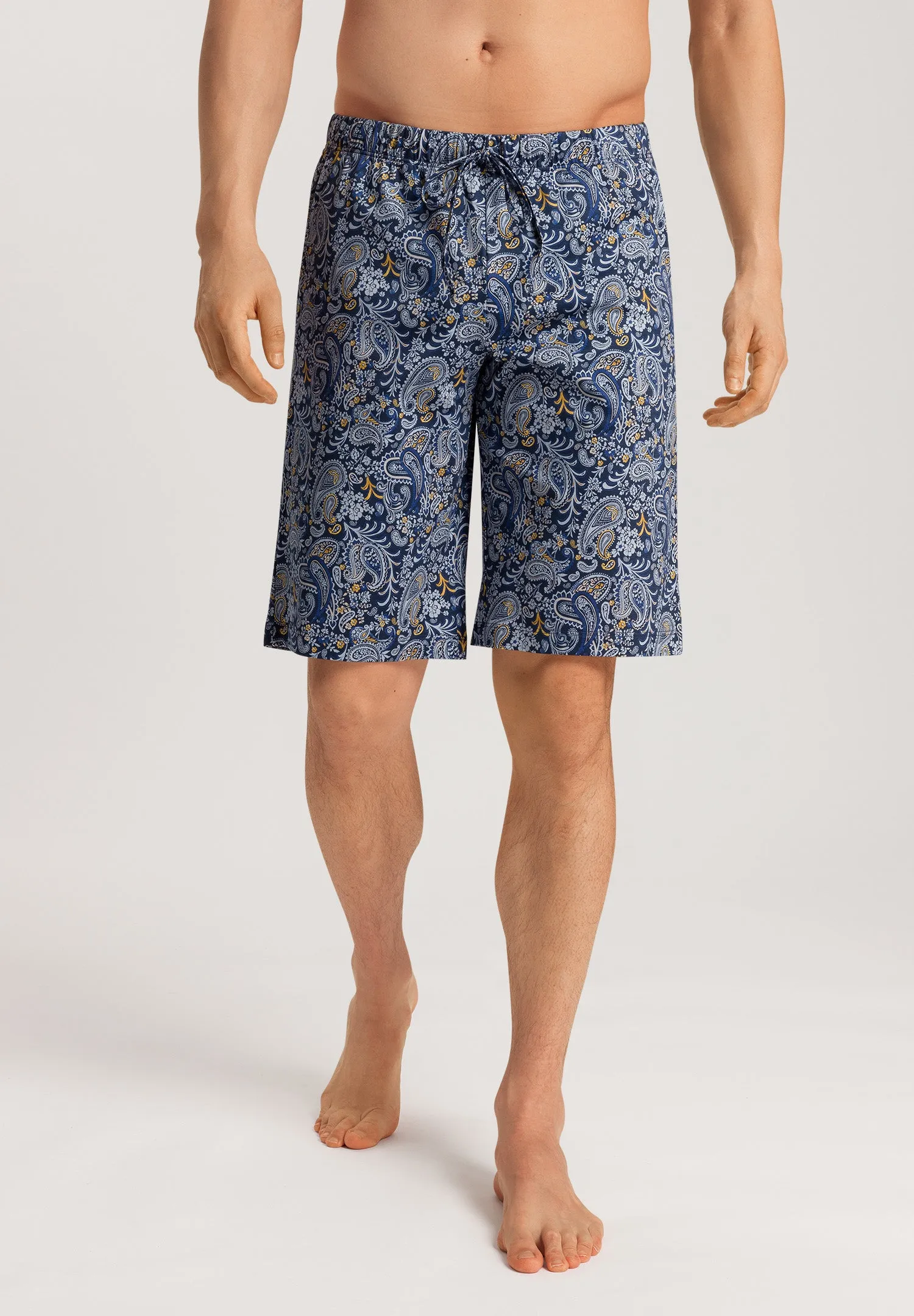 Night And Day Drawstring Cotton Shorts | Aquarelle Paisley 75513-2884