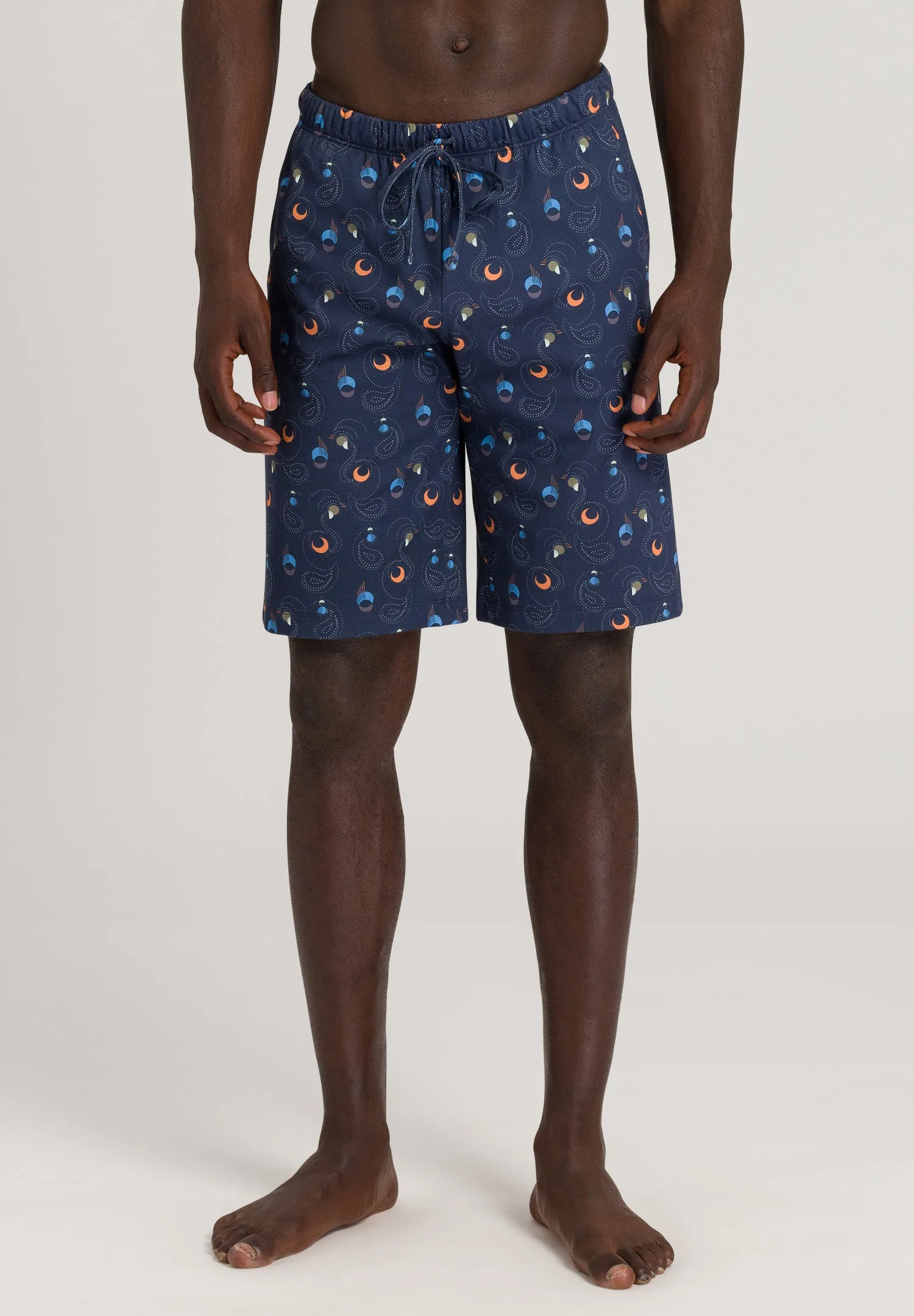 Night And Day Drawstring Cotton Shorts | Galaxy Print 75513-2350