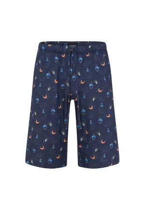 Night And Day Drawstring Cotton Shorts | Galaxy Print 75513-2350