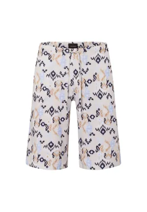 Night And Day Drawstring Cotton Shorts | Gradient Print 75513-1253