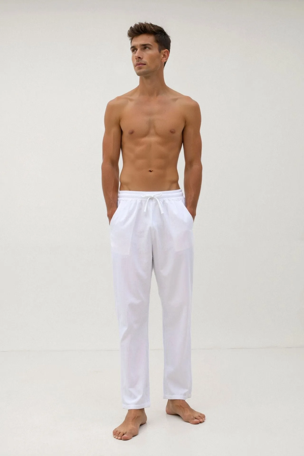NOBA Cotton & Linen Blend Drawstring Pants
