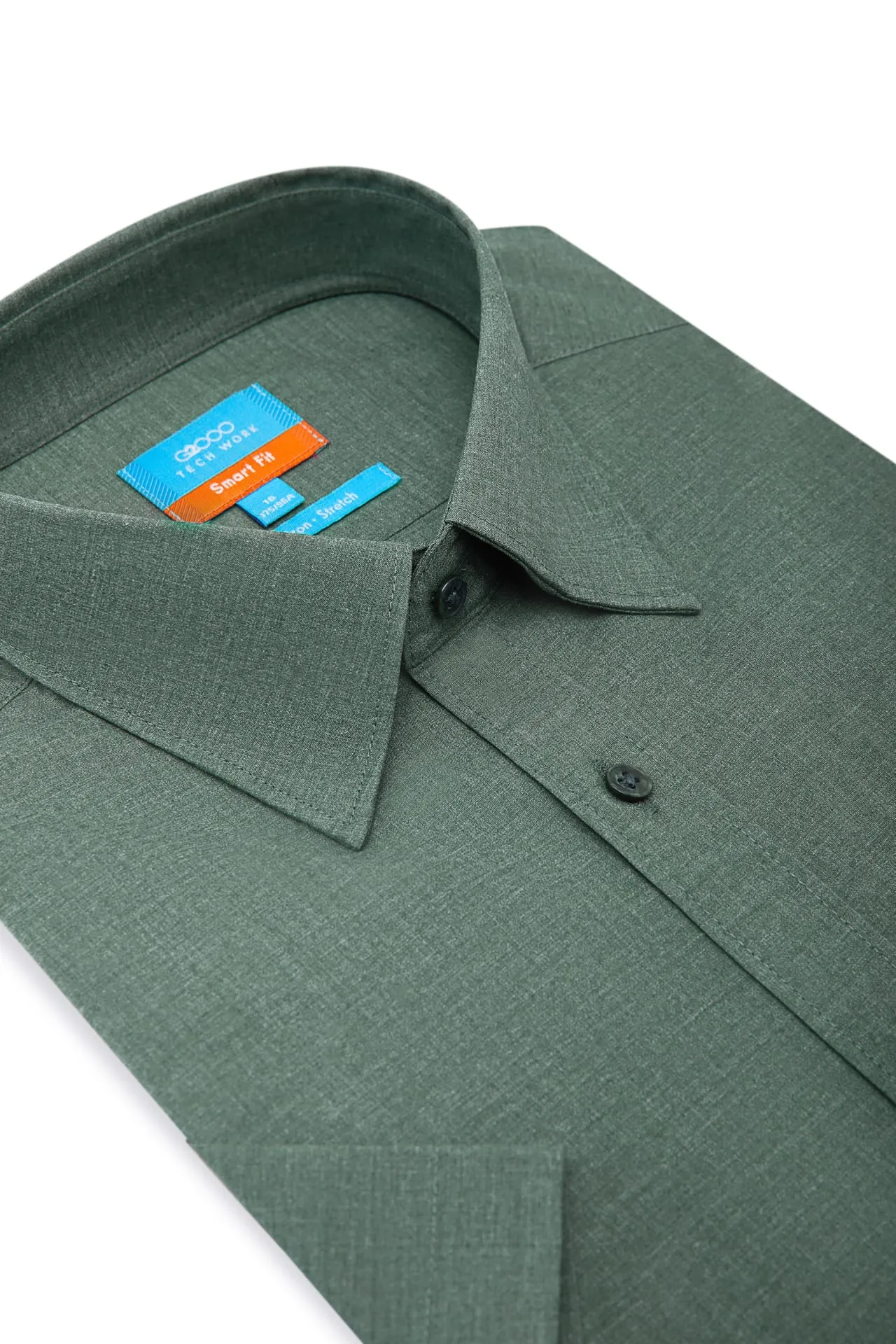 Non-Iron Easy Care Smart Fit Poplin Short Sleeve Shirt