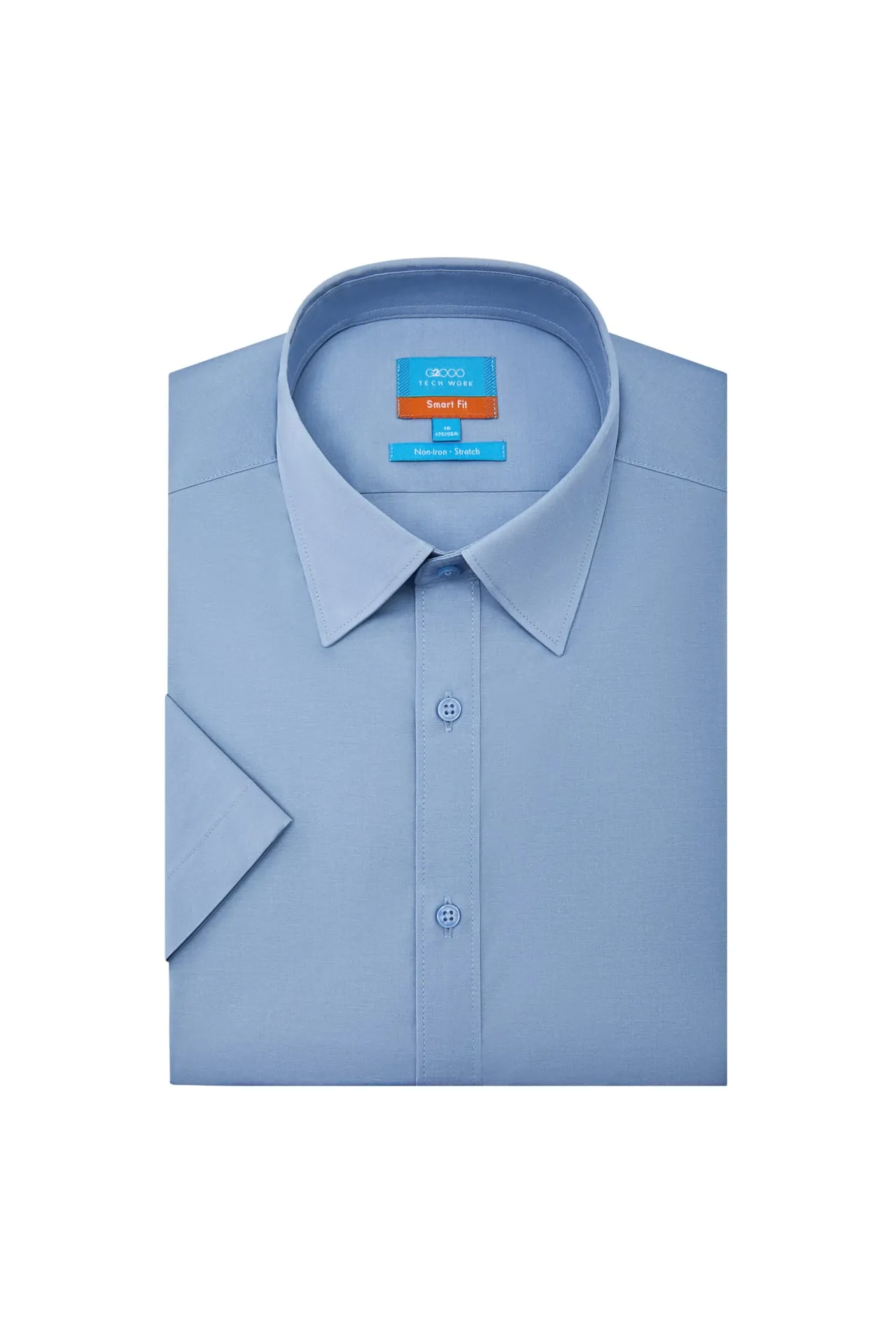 Non-Iron Easy Care Smart Fit Poplin Short Sleeve Shirt