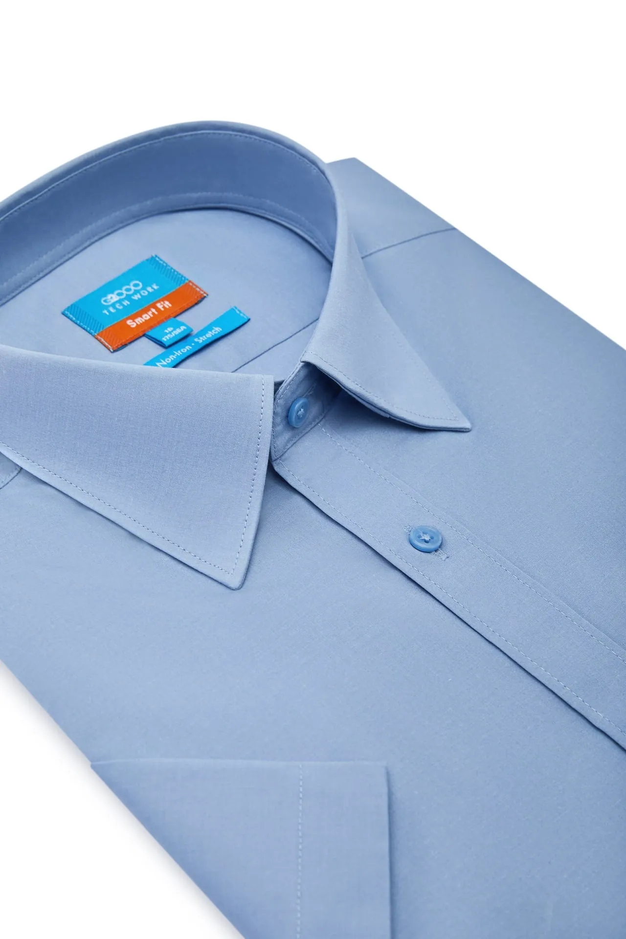 Non-Iron Easy Care Smart Fit Poplin Short Sleeve Shirt