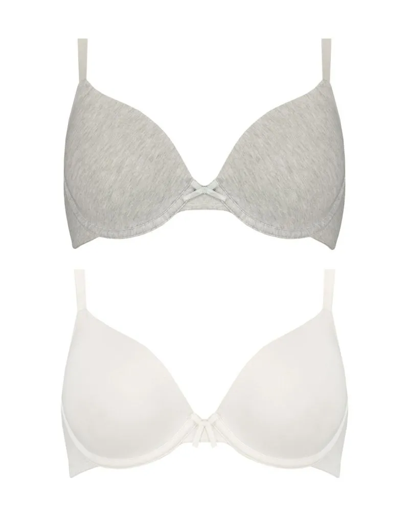 Padded Cotton T-shirt Bras 2 Pack