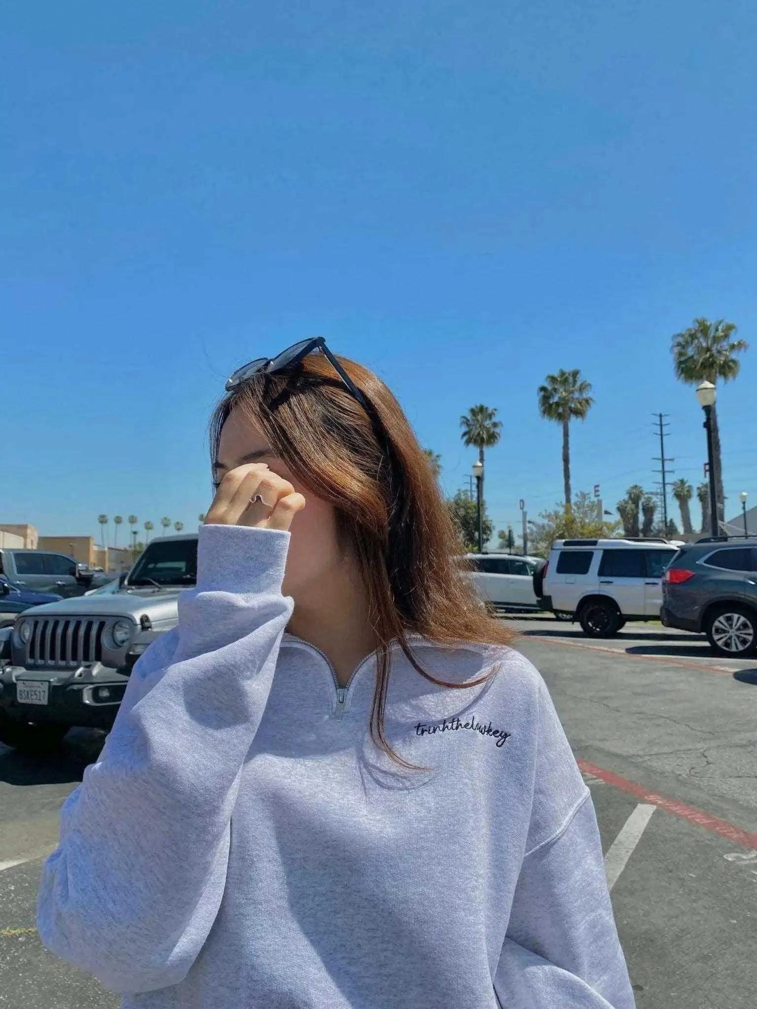 Personalized Text Quarter Zip Sweatshirt
