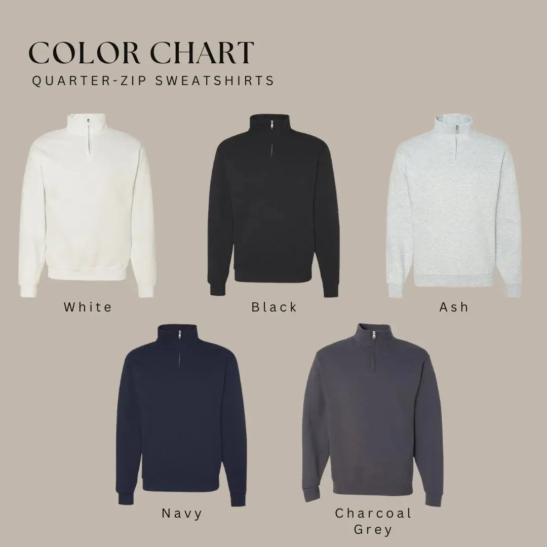 Personalized Text Quarter Zip Sweatshirt
