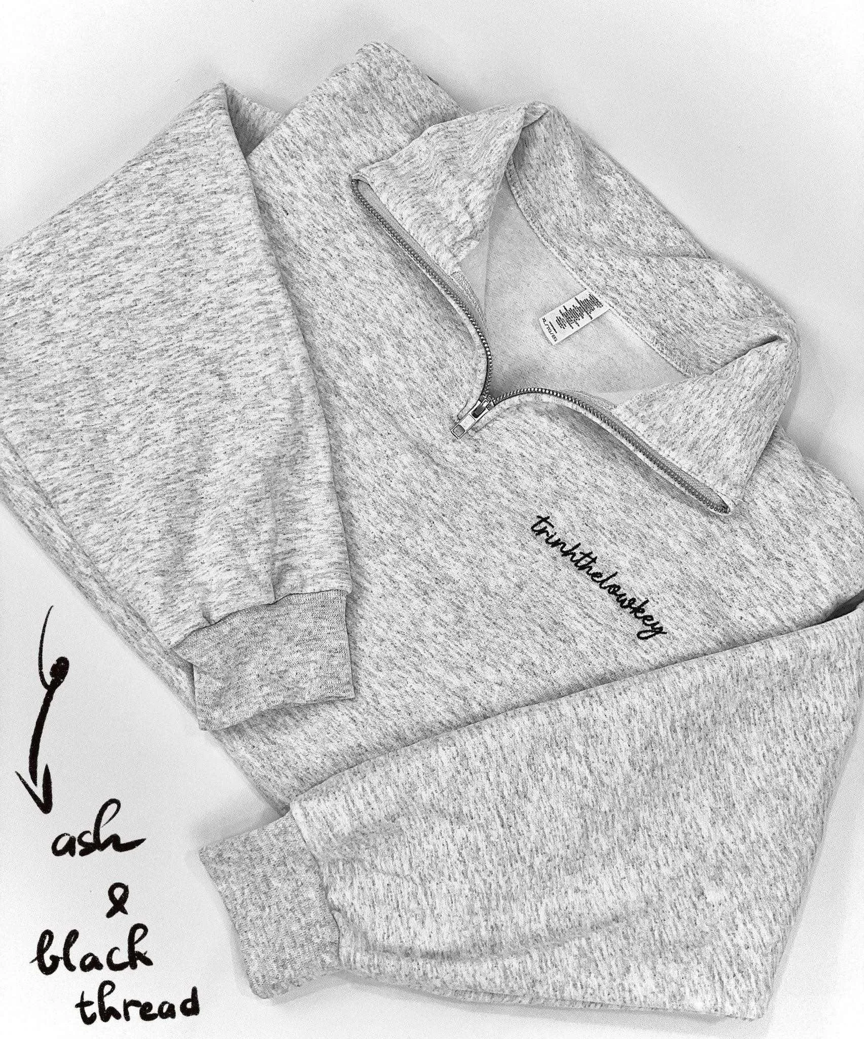 Personalized Text Quarter Zip Sweatshirt