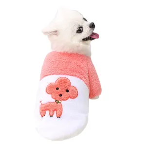 Pet Clothes Cute Autumn and Winter Warm Comfortable Cotton Velvet Clothes Two Feet