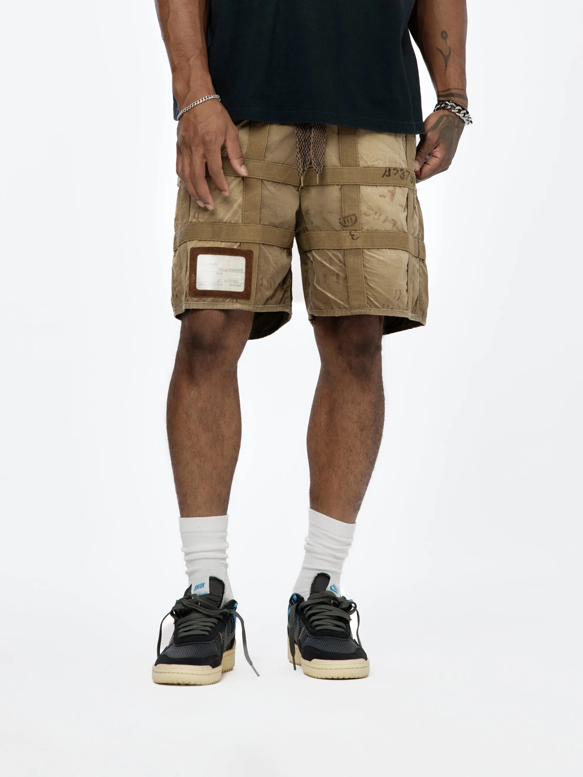 Prison Craft Tattersall Remake Shorts (Grey/Beige)
