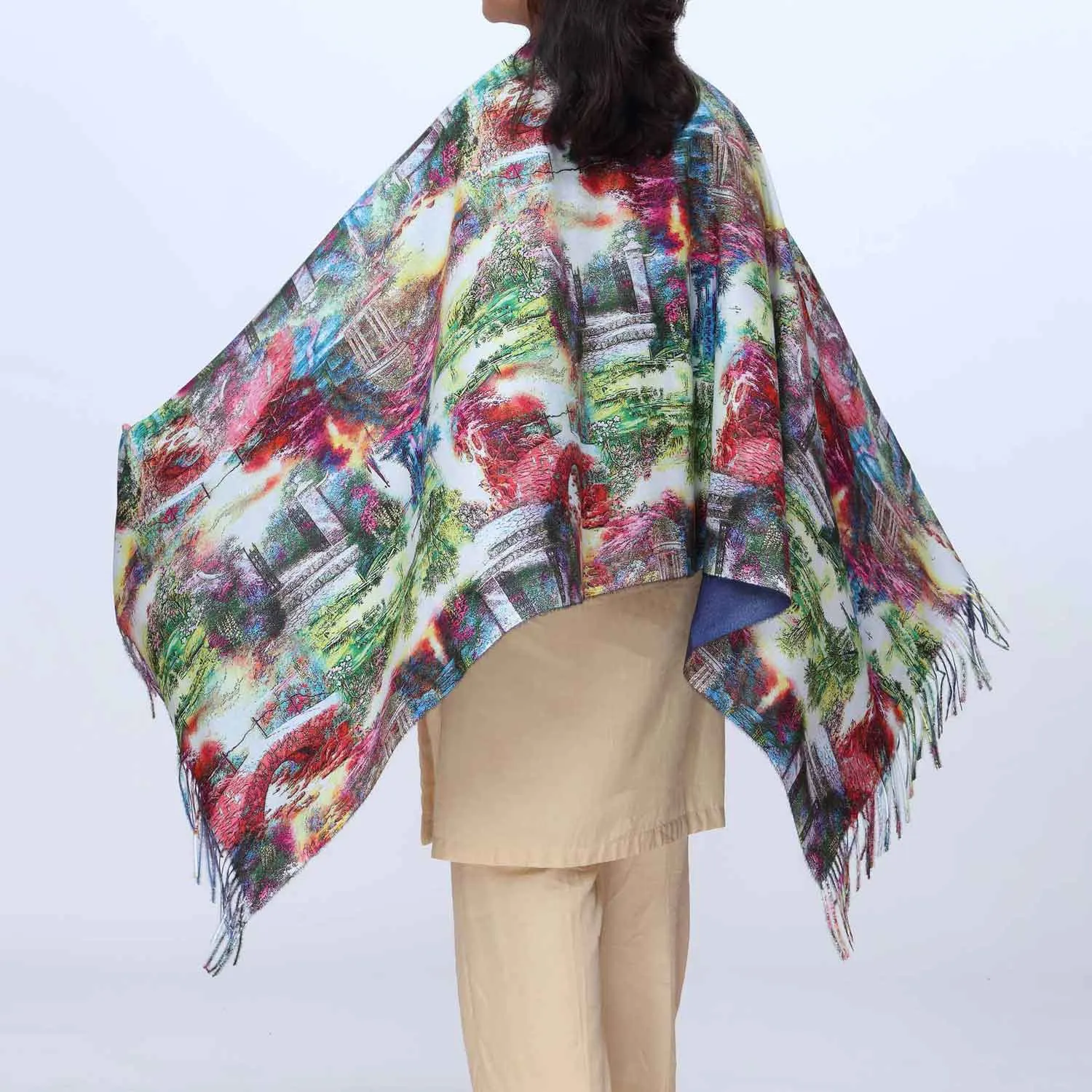 Purple Digital Printed Stole PW3748
