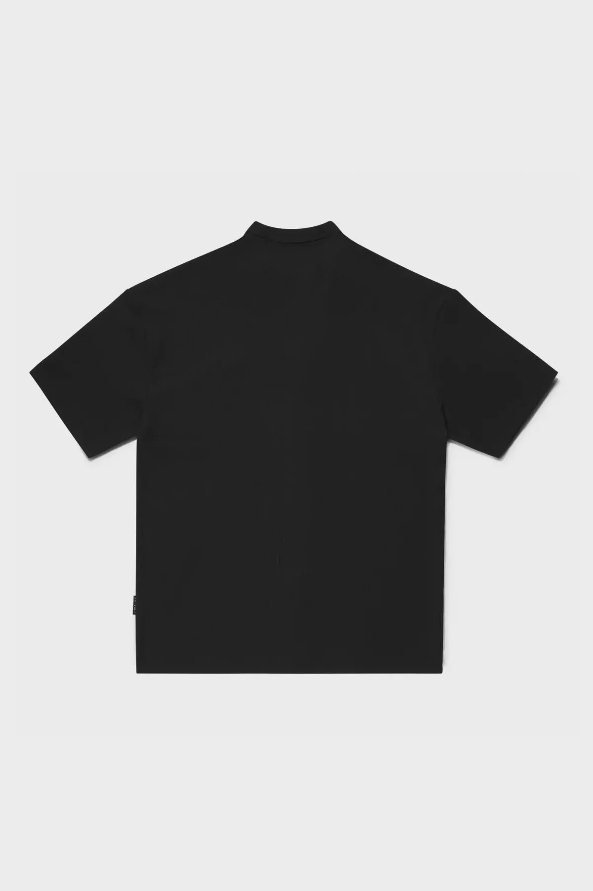 RIBBED OVERSIZED SHIRT  BLACK
