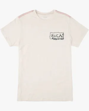 Rvca Sharp Split Short Sleeve T-Shirt - Antique White
