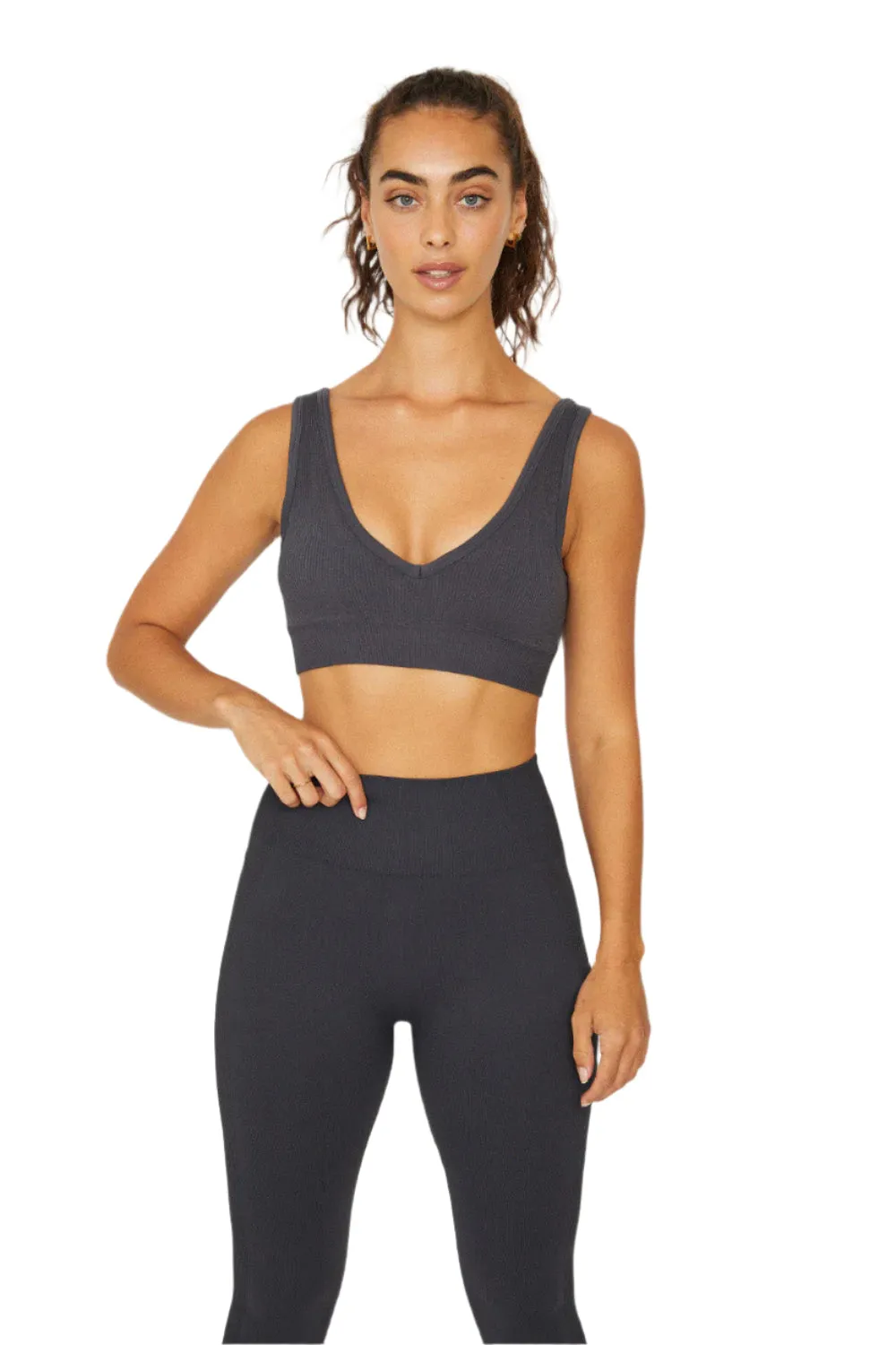 Sage V-Neck Seamless Bra