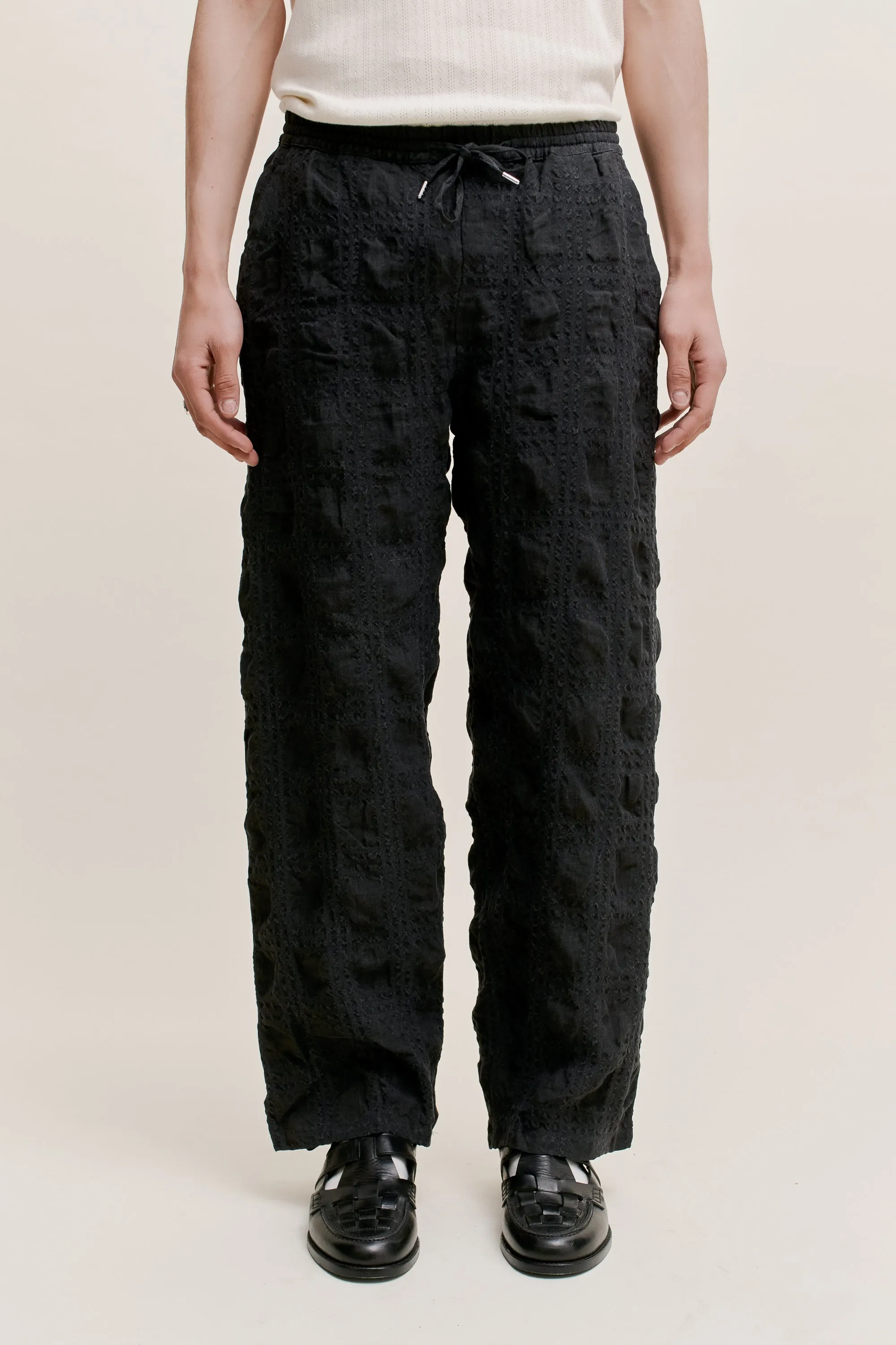Samurai Trousers Faded Black Seercheck