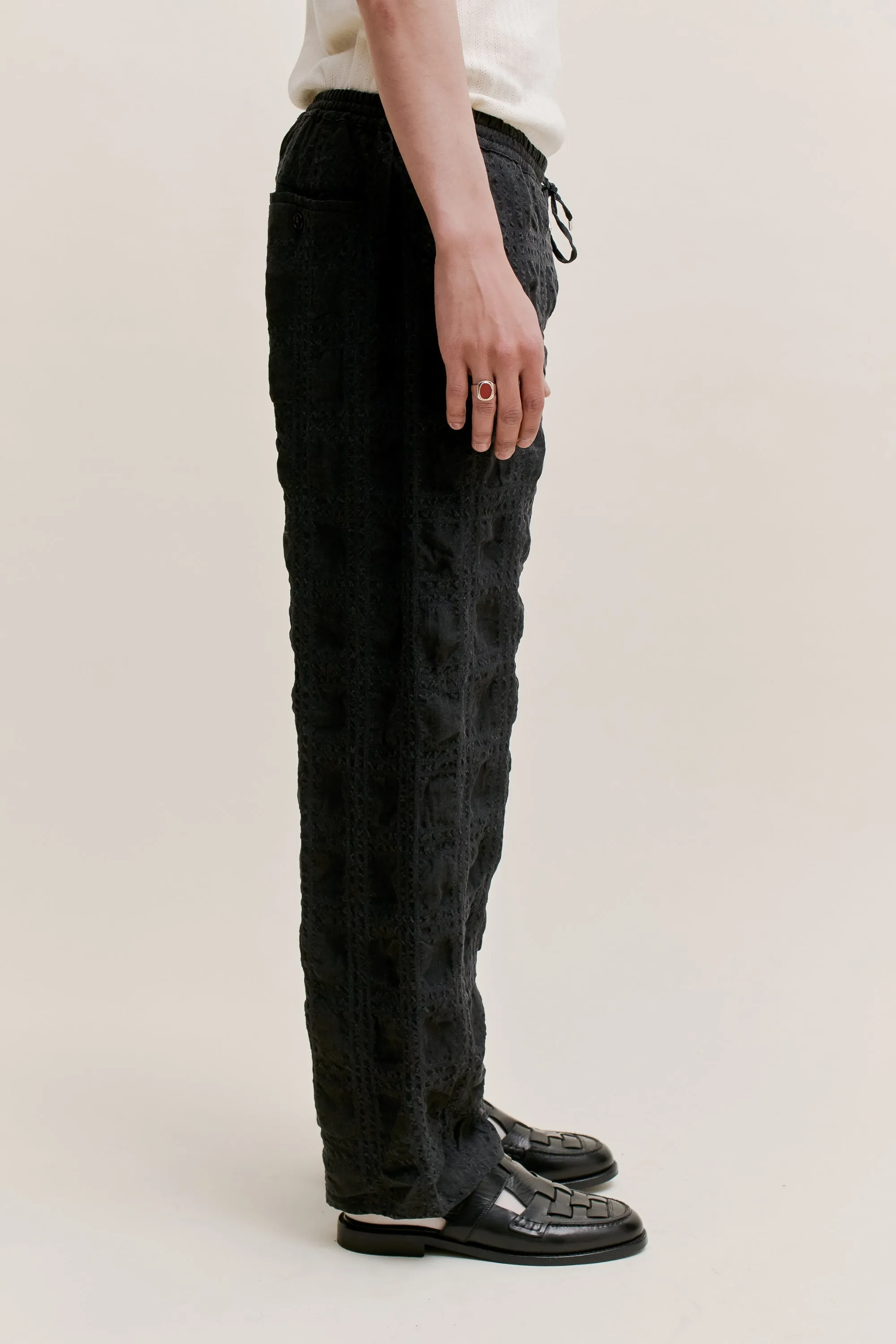Samurai Trousers Faded Black Seercheck