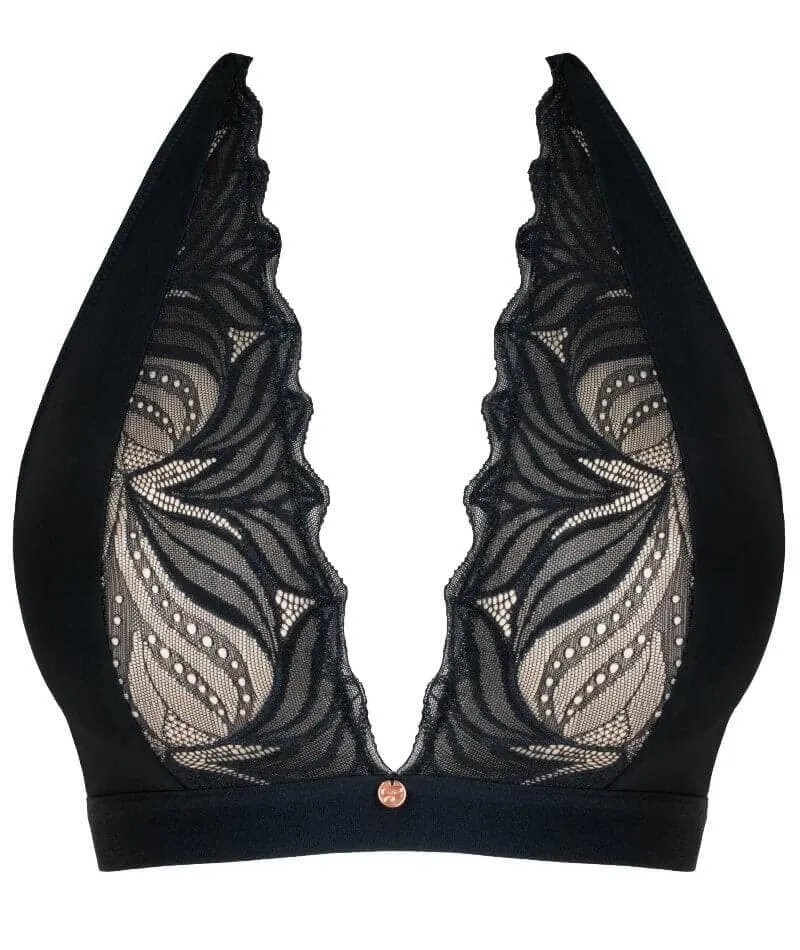 Scantilly Indulgence Wire-Free Bralette - Black/Latte