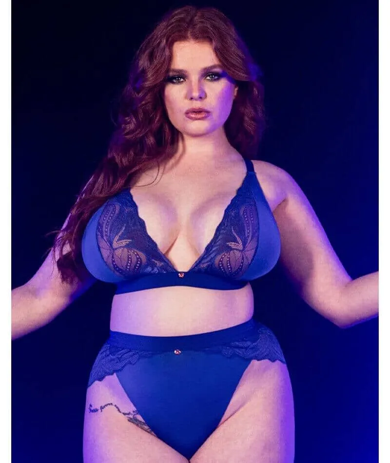 Scantilly Indulgence Wire-free Bralette - Ultraviolet Blue