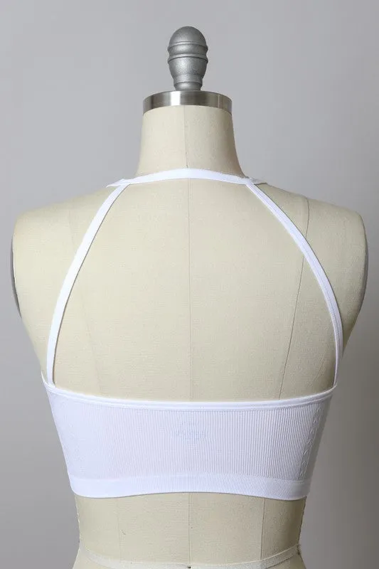 Seamless Longline Ribbed Pullover Bralette Cami