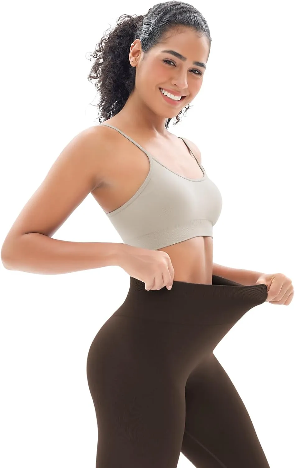 Seamless Workout Sets for Women 2 Piece Adjustable Strappy Sports Bra with High Waisted Butt Lifting Leggings Gym Sets