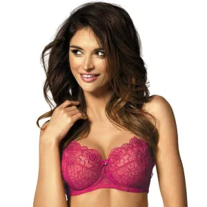 Sheer Mesh Balconette Bra Gorteks Pamela Pink