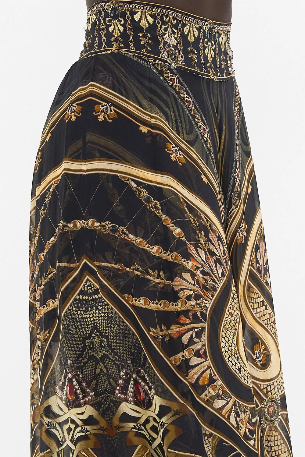 SHEER WIDE LEG PANT NOUVEAU NOIR