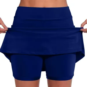 Skorts for Women Dressy Casual Athletic Tennis Mini Short Skirts with Pockets High Waist Tummy Control Yoga Shorts