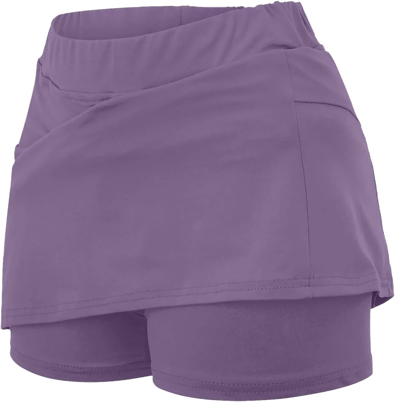 Skorts for Women Dressy Casual Athletic Tennis Mini Short Skirts with Pockets High Waist Tummy Control Yoga Shorts