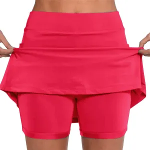 Skorts for Women Dressy Casual Athletic Tennis Mini Short Skirts with Pockets High Waist Tummy Control Yoga Shorts