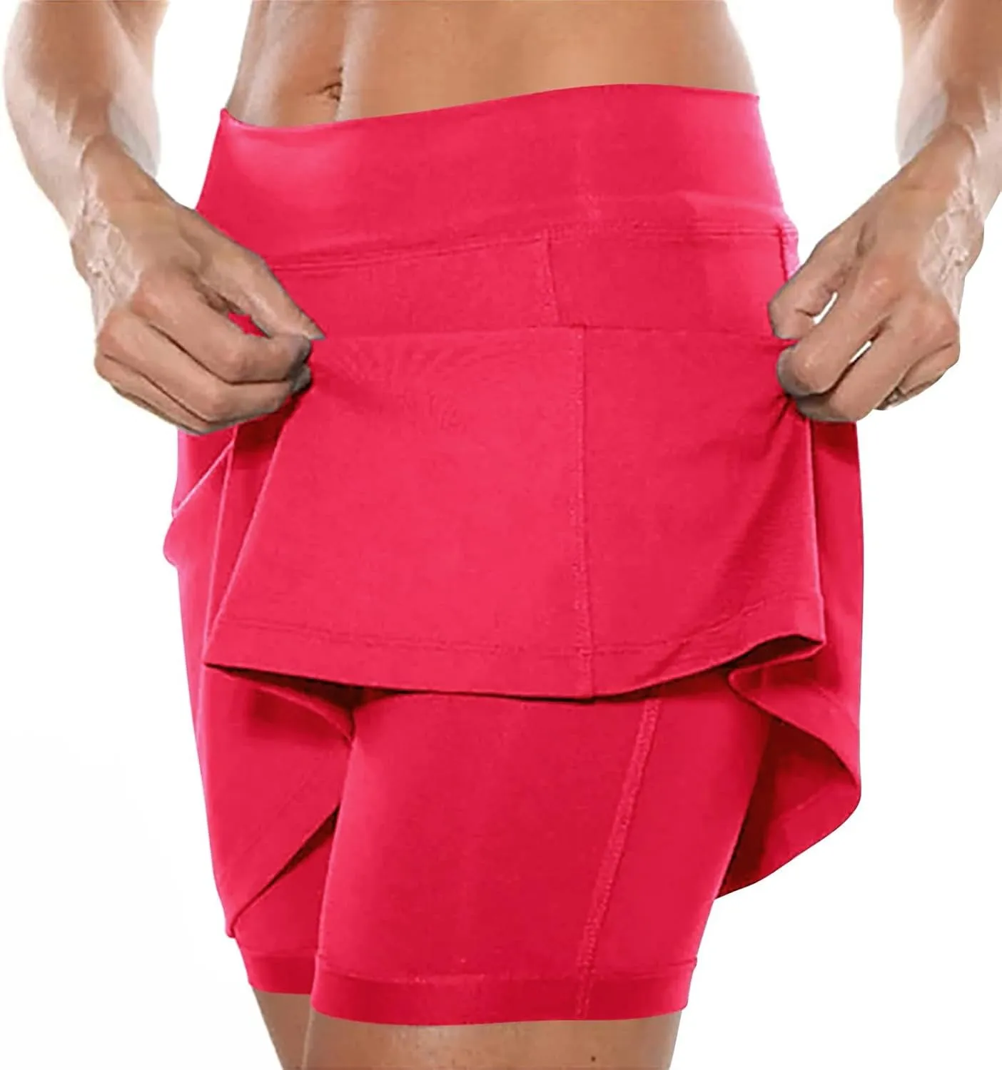 Skorts for Women Dressy Casual Athletic Tennis Mini Short Skirts with Pockets High Waist Tummy Control Yoga Shorts