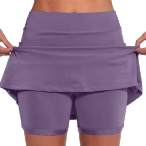 Skorts for Women Dressy Casual Athletic Tennis Mini Short Skirts with Pockets High Waist Tummy Control Yoga Shorts