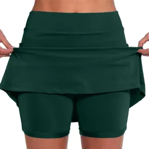 Skorts for Women Dressy Casual Athletic Tennis Mini Short Skirts with Pockets High Waist Tummy Control Yoga Shorts