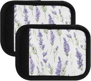 SPRIPORT Lavender Green 2 Pack Luggage Handle Wraps for Suitcase Identifier Luggage Makers Covers with ID Tag Luggage Bag Grip Protector Saddle for Handbag Wallet Shopping Bag Flying Airplane Travel