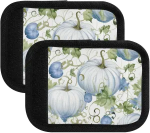 SPRIPORT Watercolor Fall Pumpkins 2 Pack Luggage Handle Wraps for Suitcase Identifier Luggage Makers Covers with ID Tag Luggage Bag Grip Protector Saddle for Flying Airplane Travel Shopping Bag