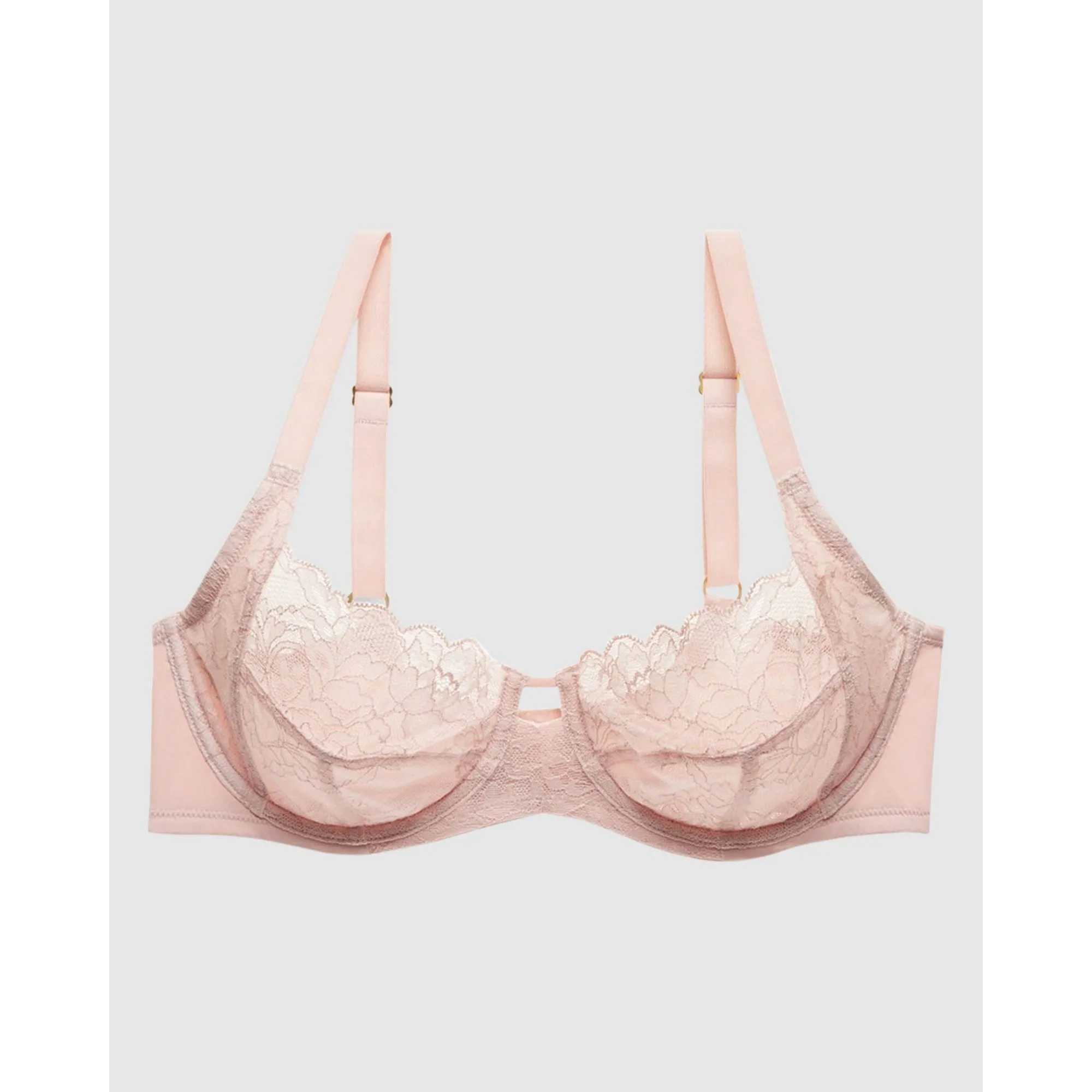 Statement Supportive Full Figure Wired Lace Bra Cameo Rose/Cashmere