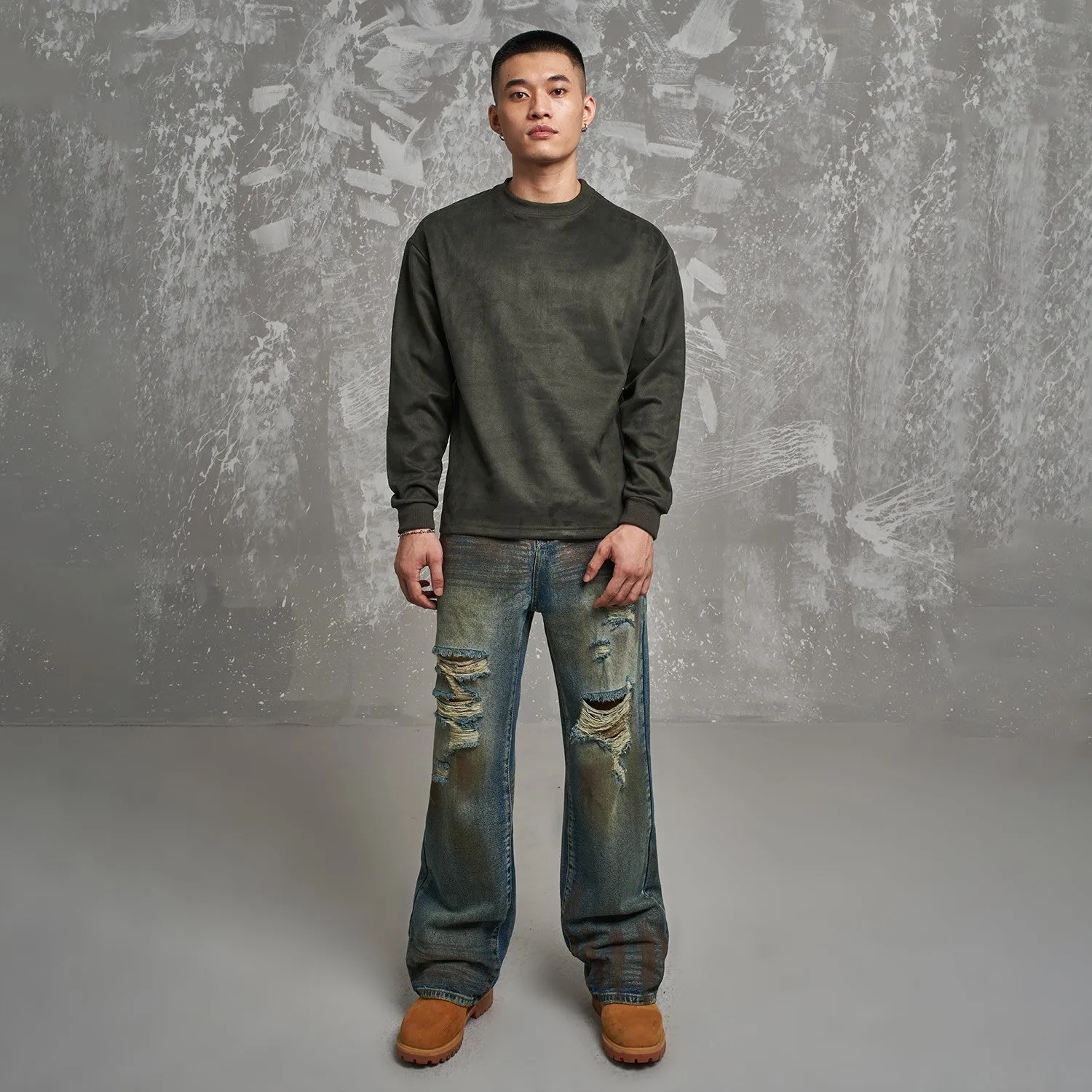 Suede Sweatshirt