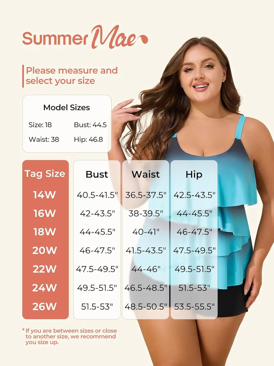 Summer Mae Plus Size Swimsuit for Women Ruffle Tankini Bathing Suits 2 Pieces 2025 Tummy Control Swimwear with Shorts