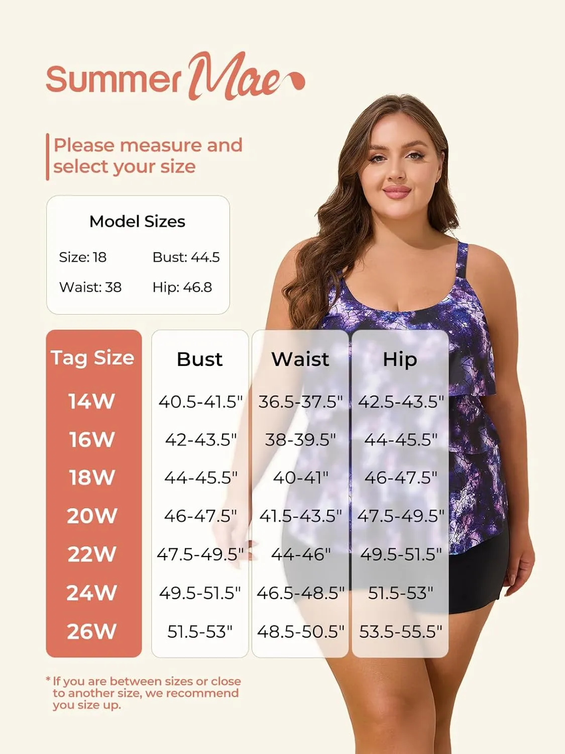 Summer Mae Plus Size Swimsuit for Women Ruffle Tankini Bathing Suits 2 Pieces 2025 Tummy Control Swimwear with Shorts
