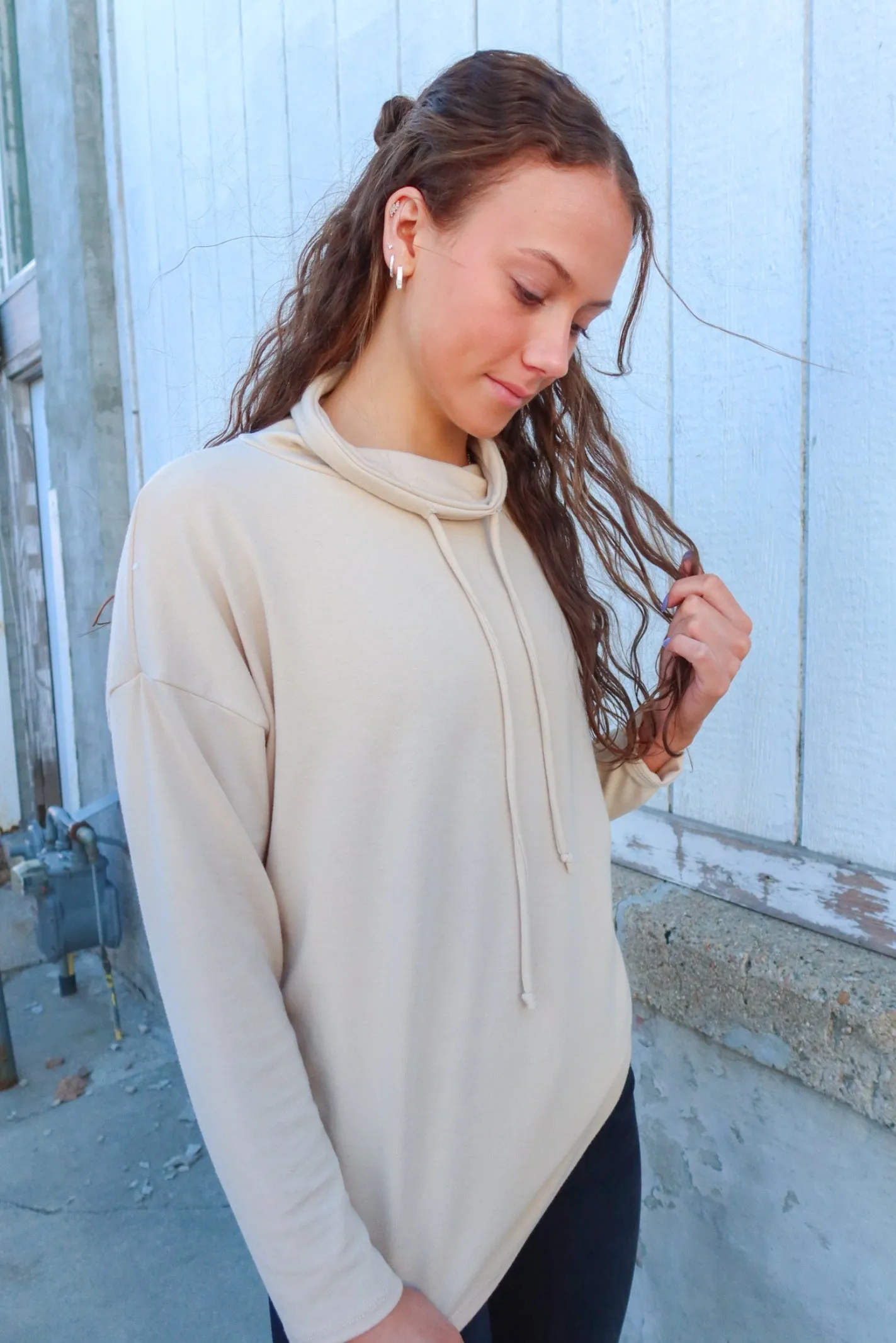 Taupe TurtleNeck Top
